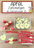 Vorschau - Anderer Materialtyp - Apfel Zahlmengen im Zahlenraum 10 - Deckblatt