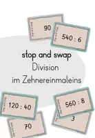 Vorschau - Spiele - stop and swap Mathe Zehnereinmaleins Division - Deckblatt