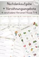 Vorschau - Arbeitsblätter - Nachdenkaufgaben Kl. 1-4 + Versöhnungsangebote, Wiedergutmachung, Konflikte lösen, verschiedene Versionen! - Deckblatt