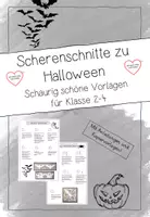 Vorschau - Mal- und Bastelvorlagen - Scherenschnitte - Halloween - Deckblatt