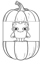 Vorschau - Mal- und Bastelvorlagen - Monsterhafte Kürbis-Überraschung - Bastelvorlagen zu Halloween #spookysurprise - Seite 3