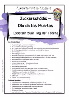 Vorschau - Unterrichtsreihen - Dia de los Muertos - Zuckerschädel basteln - Kunstidee mit Präsentation - Seite 2