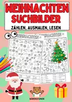 Vorschau - Mal- und Bastelvorlagen - Weihnachten Suchbilder: Zählen, Ausmalen, Lesen (Ab Klasse 1/DaZ) - Deckblatt