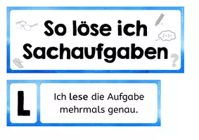 Vorschau - Poster - LUFRA (Sachaufgaben lösen) - Aushang / Tafelmaterial - Seite 1