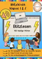 Vorschau - Fördermaterial/Inklusion - Blitzlesen mit Audio:100 Wörter - Deckblatt