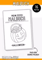 Vorschau - Mal- und Bastelvorlagen - Halloween-Malbuch zum Ausdrucken – 16 Ausmalbilder als Heft - Deckblatt