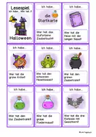 Vorschau - Stationenlernen - Halloween Lesespiel – Ich habe, wer hat? Klasse 2, Klasse 3, DaZ - Seite 1