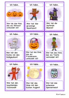 Vorschau - Stationenlernen - Halloween Lesespiel – Ich habe, wer hat? Klasse 2, Klasse 3, DaZ - Seite 3