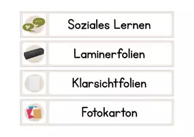 Vorschau - Lehrpläne/Lehrermaterial - Beschriftungen für Maxibriefkartons - Materialorganisation - Seite 3