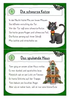 Vorschau - Stationenlernen - Abschreibkartei Gruselgeschichten / Halloween Klasse 2-3 - Seite 3