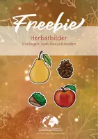 Vorschau - Mal- und Bastelvorlagen - Freebie Herbstbilder - Deckblatt
