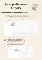 Vorschau - Merkblätter - Handout - Lineare Funktionen am Computer - Deckblatt