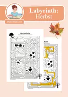 Vorschau - Arbeitsblätter - Labyrinth: Herbst - Logisches Denken fördern! - Deckblatt