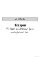 Vorschau - Arbeitsblätter - Hörspur - Die Mutprobe (1-2. Kl.) - Seite 1