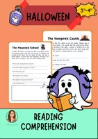 Vista previa - Hojas de trabajo - Halloween Reading (3º-4º) Comprensión lectora inglés Primaria - Portada