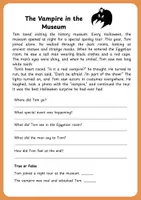 Vista previa - Hojas de trabajo - Halloween Reading (5º-6º) Comprensión lectora inglés Primaria - página 3