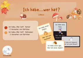 Vorschau - Spiele - Ich habe...wer hat? Herbst&Halloween - Deckblatt