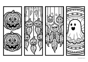 Vorschau - Mal- und Bastelvorlagen - Lesezeichen - Halloweenmotive (zum Ausmalen) - Seite 2
