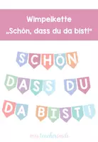 Vorschau - Präsentationen/Tafelbilder - Schön, dass du da bist! - Deckblatt