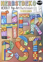 Vorschau - Mal- und Bastelvorlagen - HERBST Herbstdeko A4 Buchstaben / Girlande – Pop-Art Muster - Deckblatt