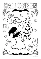 Vorschau - Mal- und Bastelvorlagen - Ausmalbilder - Halloweenfreunde - Seite 1