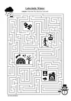 Vorschau - Arbeitsblätter - Labyrinth: Winter - Logisches Denken fördern! - Seite 1