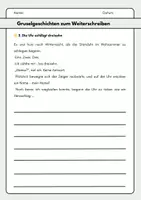 Vorschau - Arbeitsblätter - 📘 Gruselgeschichten zum Weiterschreiben – Kreatives Schreiben mit Gänsehaut-Faktor 👻🕯️(mit Merkblatt und Wortschatzspeicher) - Seite 3
