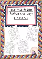 Vorschau - Arbeitsblätter - Lese-Mal-Blätter Farben und Lage Klasse 1 und 2 - Deckblatt