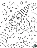 Vorschau - Mal- und Bastelvorlagen - Hunde Ausmalbilder - Seite 2