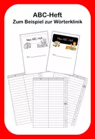 Vorschau - Arbeitsblätter - ABC Heft Wortschatztraining Rechtschreibtraining Wörterklinik ABC-Hefr - Deckblatt