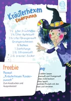 Vorschau - Anderer Materialtyp - Freebie: Kräuterhexen Kinderpunsch zum Ausdrucken - Deckblatt