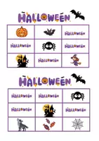Vista previa - Juegos / Gamificación - Halloween Bingo (Vocabulario Primaria) 1º-6º - página 1
