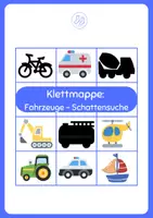 Vorschau - Stationenlernen - Klettmappe Fahrzeuge-Schattensuche - Deckblatt