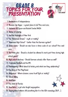 Vorschau - Präsentationen/Tafelbilder - presentation topics - Englisch Klasse 8 & 9 - Seite 1