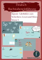 Vorschau - Präsentationen/Tafelbilder - Buchstabeneinführung_Sp_Grundschrift_Deutsch_Kl1 - Deckblatt