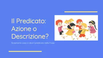 anteprima - Schede informative - Il Predicato Azione o Descrizione - Pagina di copertina
