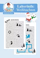 Vorschau - Arbeitsblätter - Labyrinth: Weihnachten & Advent - Logisches Denken fördern! - Deckblatt