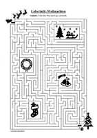Vorschau - Arbeitsblätter - Labyrinth: Weihnachten & Advent - Logisches Denken fördern! - Seite 1