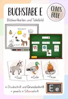 Vorschau - Präsentationen/Tafelbilder - Buchstabeneinführung E - Bildwortkarten und Tafelbilder - Deckblatt