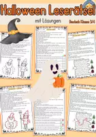 Vorschau - Arbeitsblätter - Materialpaket Leseförderung Deutsch Halloween - Seite 1