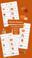 Vorschau - Spiele - Herbstdomino (3-fach differenziert) - Deckblatt