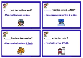 Aperçu - Jeux - LES INTERROGATIFS – Jeu (40 questions) - Page 3