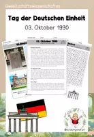 Vorschau - Arbeitsblätter - 03. Oktober 1990 - Tag der Deutschen Einheit - Deckblatt