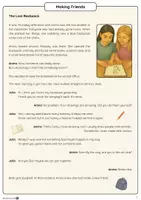 Vorschau - Arbeitsblätter - Making Friends – Reading Comprehension & Writing Task (A2–B1) - Seite 1