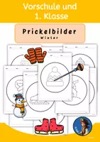 Vorschau - Mal- und Bastelvorlagen - Prickelbilder_ Vorschule und 1. Klasse Wintermotive - Deckblatt