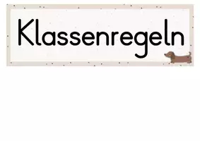 Vorschau - Poster - Klassenraum Klassenregeln Dackel - Seite 1