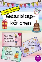Vorschau - Spiele - Geburtstagskärtchen - viele Sprachen - Deckblatt