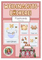 Vorschau - Bildkarten - Weihnachtslied: In der Weihnachtsbäckerei Flashcards (blau) - Deckblatt