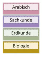 Vorschau - Bildkarten - Schulfächer für den Stundenplan - Große Auswahl! - Seite 2