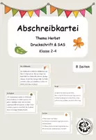 Vorschau - Fördermaterial/Inklusion - Abschreibtexte/kartei Herbst - Deckblatt